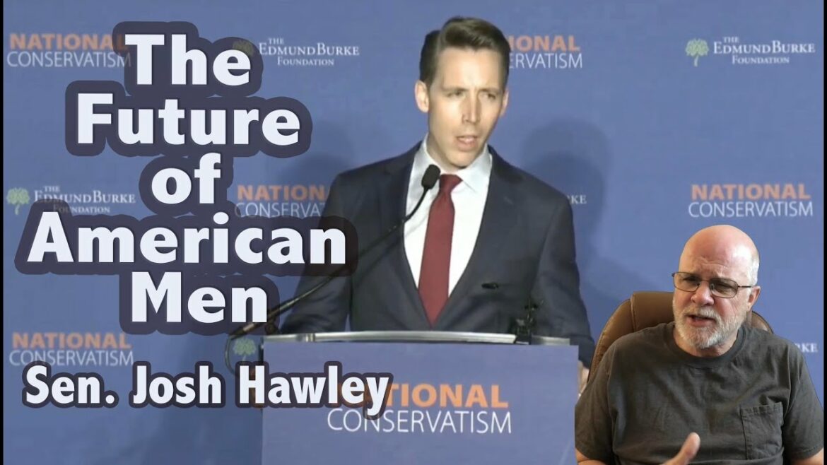 Some Good News –  A US Senator Speaks Out For Men – Josh Hawley